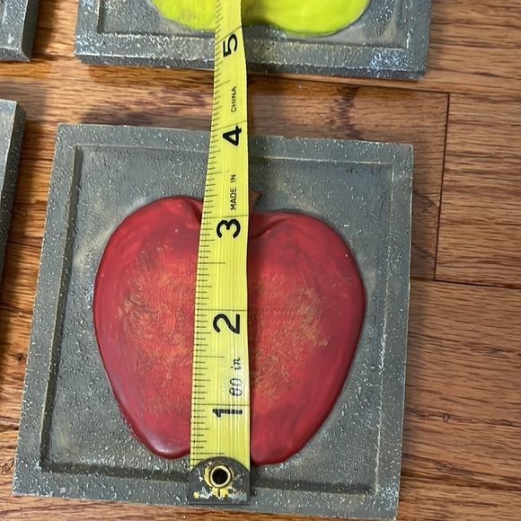 (4) Rustic Fruit Coasters Farmhouse Kitchen Decor  Country Style Drink Coasters - Picture 8 of 8